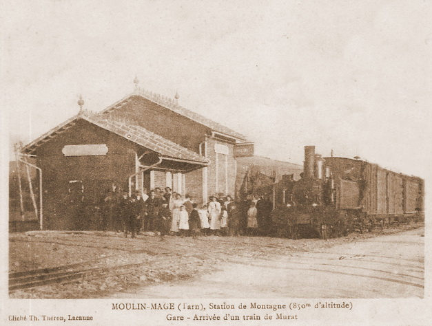 Agrandir l'image De la halte de Laucate à la gare de Moulin-Mage
