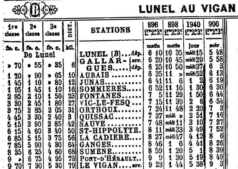 Agrandir l'image Chaix 1879 Lunel au Vigan