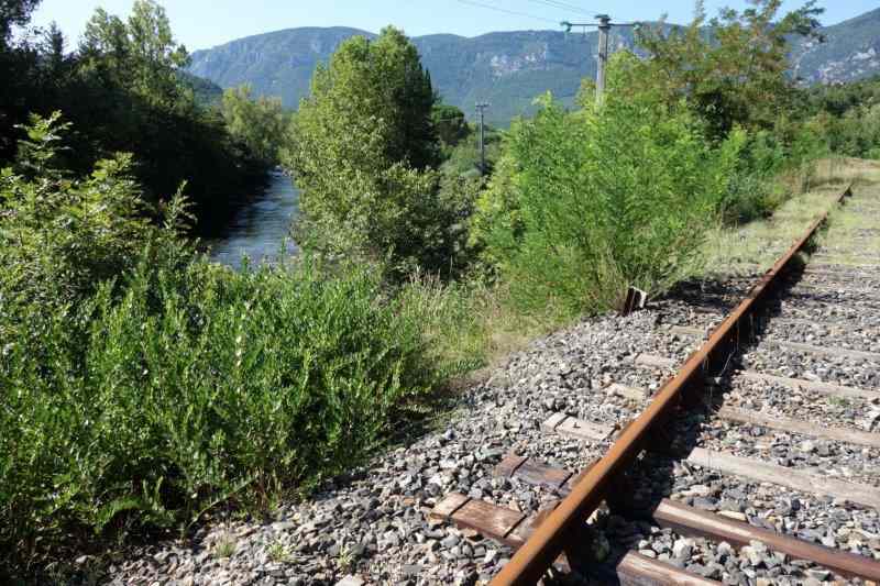Agrandir l'image De la halte de Brézilhou à la gare de Quillan