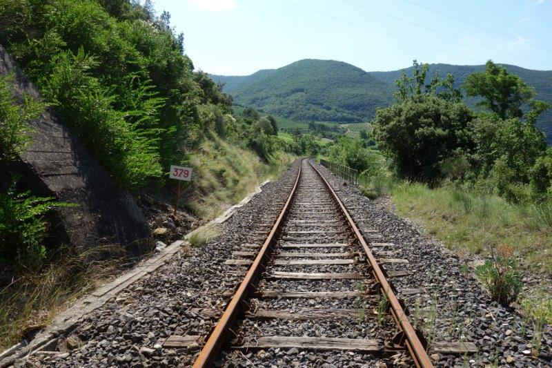 Agrandir l'image De la halte de Massia à la gare d'Alet-les-Bains