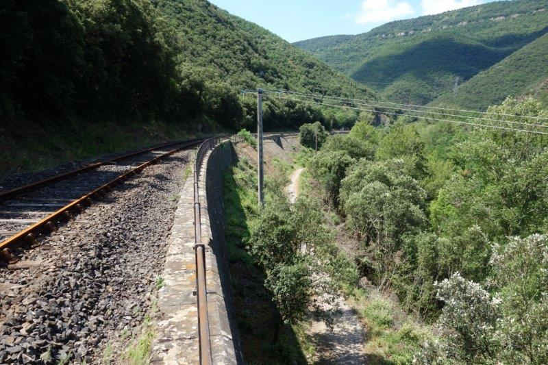 Agrandir l'image De la halte de Massia à la gare d'Alet-les-Bains