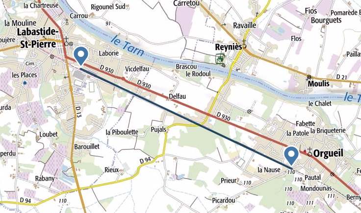 Agrandir l'image Trajet