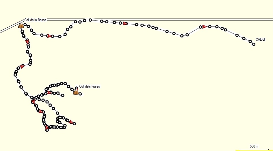 En direction du Coll dels Frares