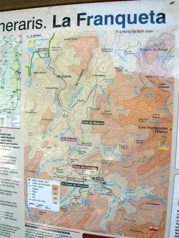 Agrandir l'image Carte exposée à l'Aera recreativa de la Franqueta