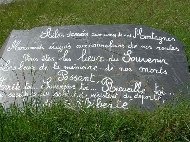 Agrandir l'image Plaque du Souvenir au Col de Fontfroide