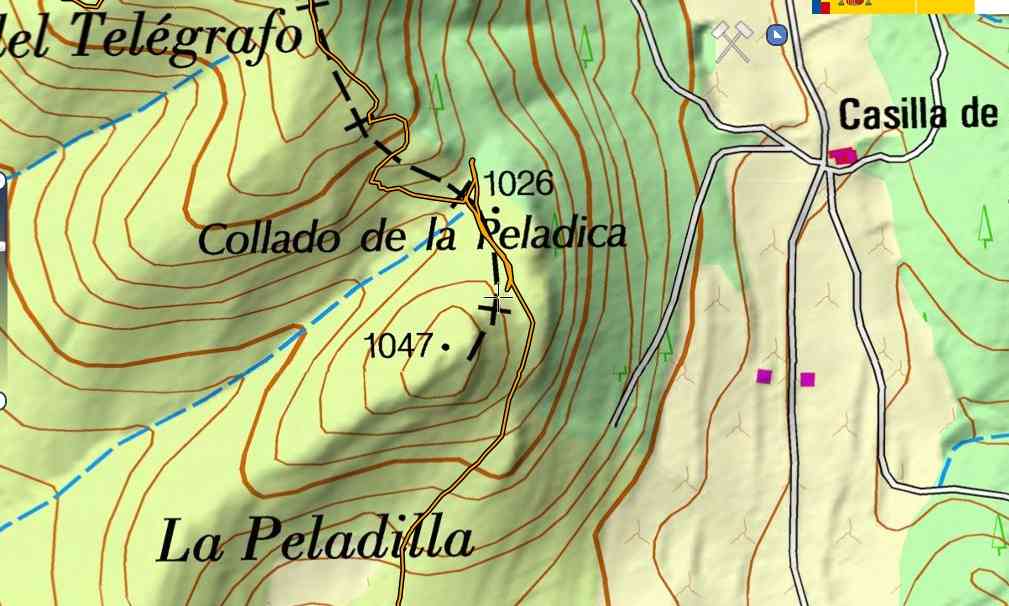 Carte du Collado de la Casa de Crcel