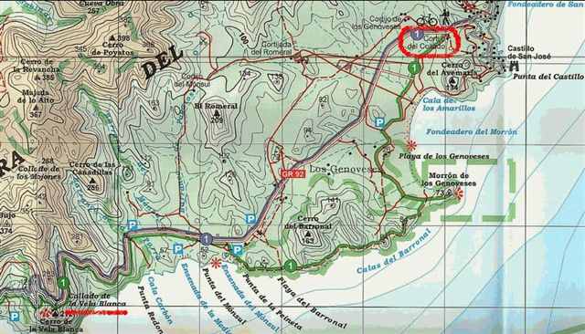 Carte du Cabo de Gata