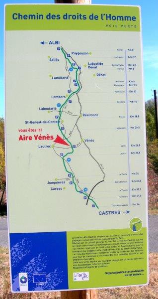 Aire Vénès (Panneau) Chemin des Droits de l'Homme