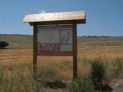 Voir la carte Panneau d'information avec carte à la gare de Santa Eulalia