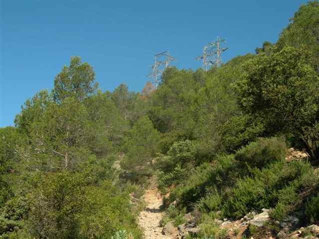 Agrandir l'image Ligne électrique au Coll dels Masos