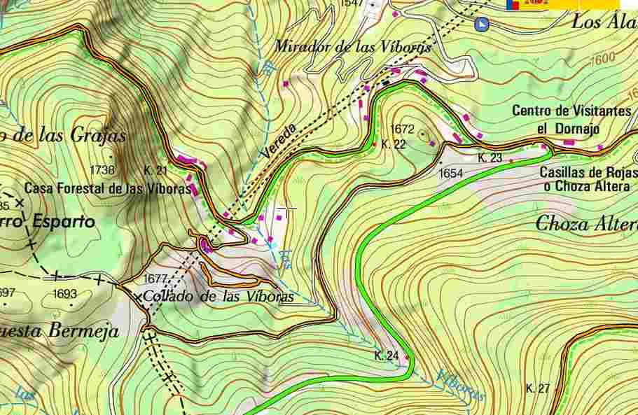 Carte du Collado de las Viboras