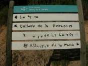 Collado de las Colmenas (Panneau directionnel)