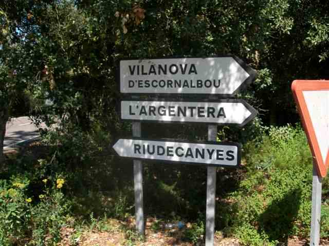 Agrandir l'image Direction Vilanova d'Escornalbou et L'Argentera