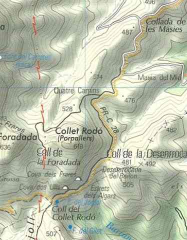 Agrandir la carte Coll de la Foradada... sur carte Piolet
