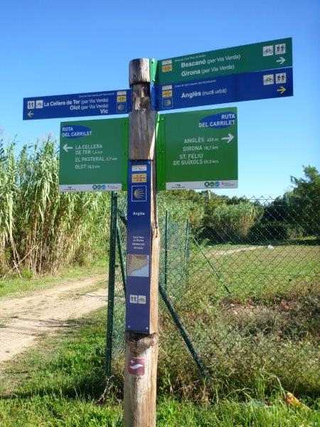 Agrandir l'image Panneaux directionnels à Anglès Ruta del Carrilet