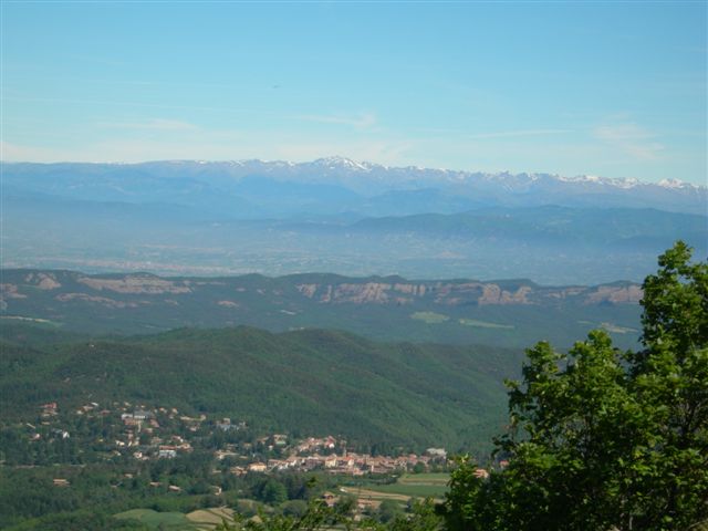 Panorama Panorama au-dessus de Viladrau jusqu'aux Pyrénées