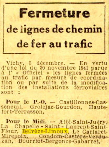 Agrandir l'image de la gare de Belvèze-Aude à la gare de Routier-Brugairolles